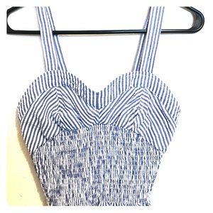 Blue striped tank top